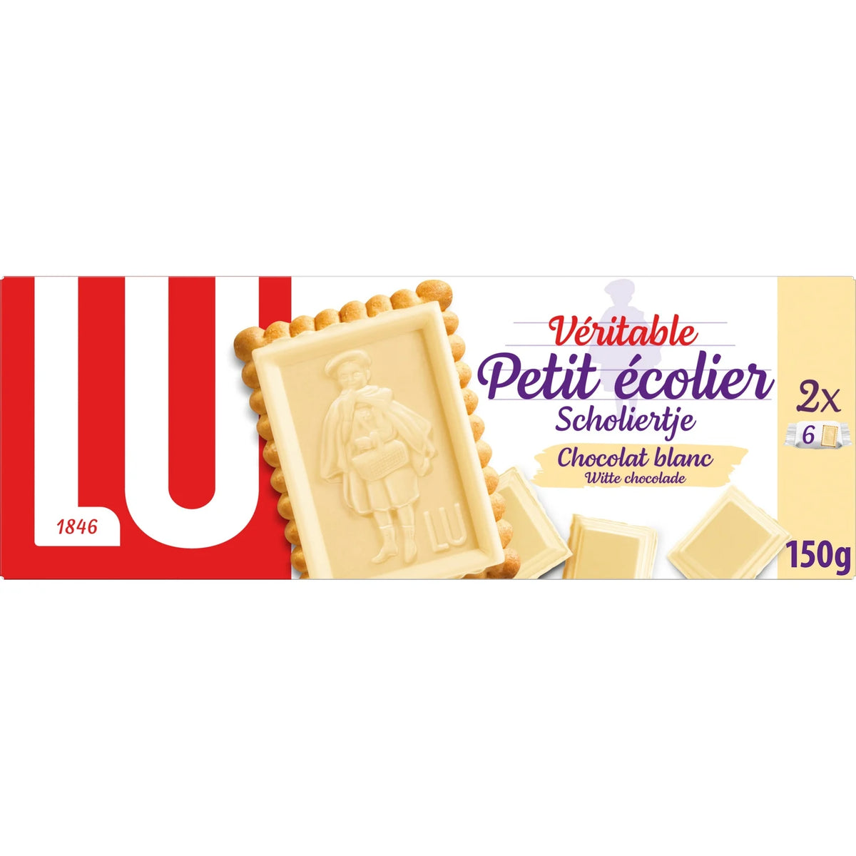 Biscoito LU Petit Écolier Chocolate Branco 150g