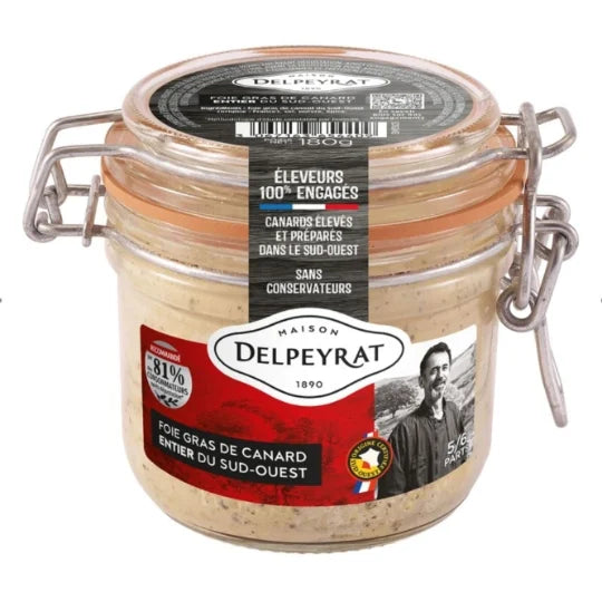 DELPEYRAT Whole Duck Foie Gras from Southwest France 180g