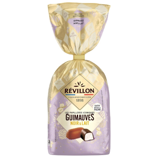 REVILLON CHOCOLATIER Assortiment de chocolats noirs, au lait et blancs Les Papillotes Authentiques 360g