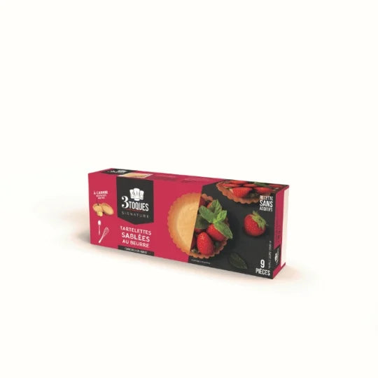 3 TOQUES butter shortbread tartlets 216g