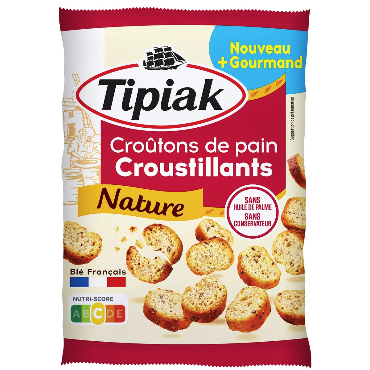 TIPIAK Plain Crispy Bread Croutons 75g