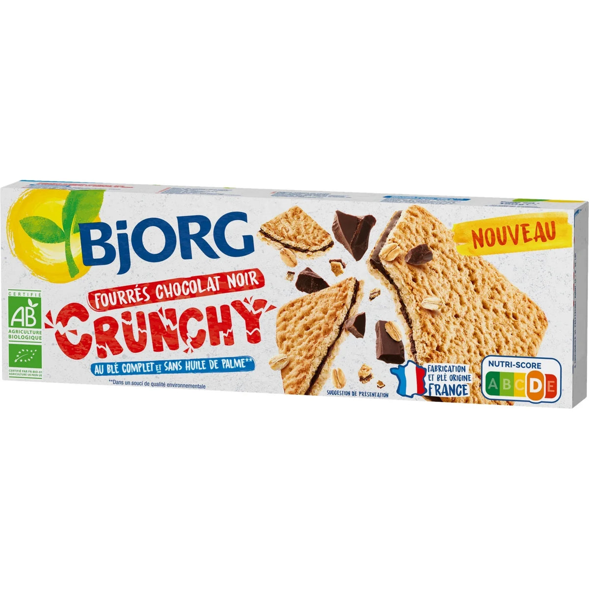 BJORG Knusprige Bio-Kekse mit dunkler Schokoladenfüllung – 150 g