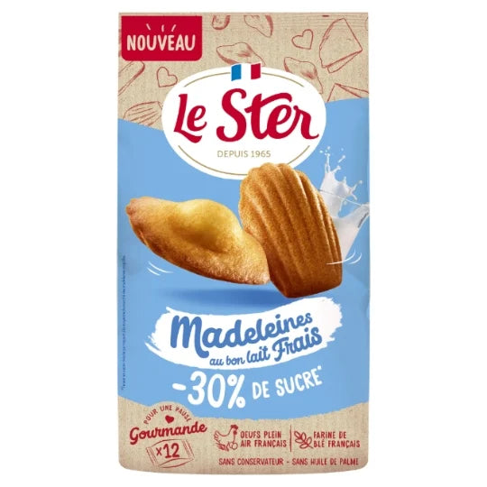 LE STER Shell Madeleines with Fresh Milk -30% Sugar