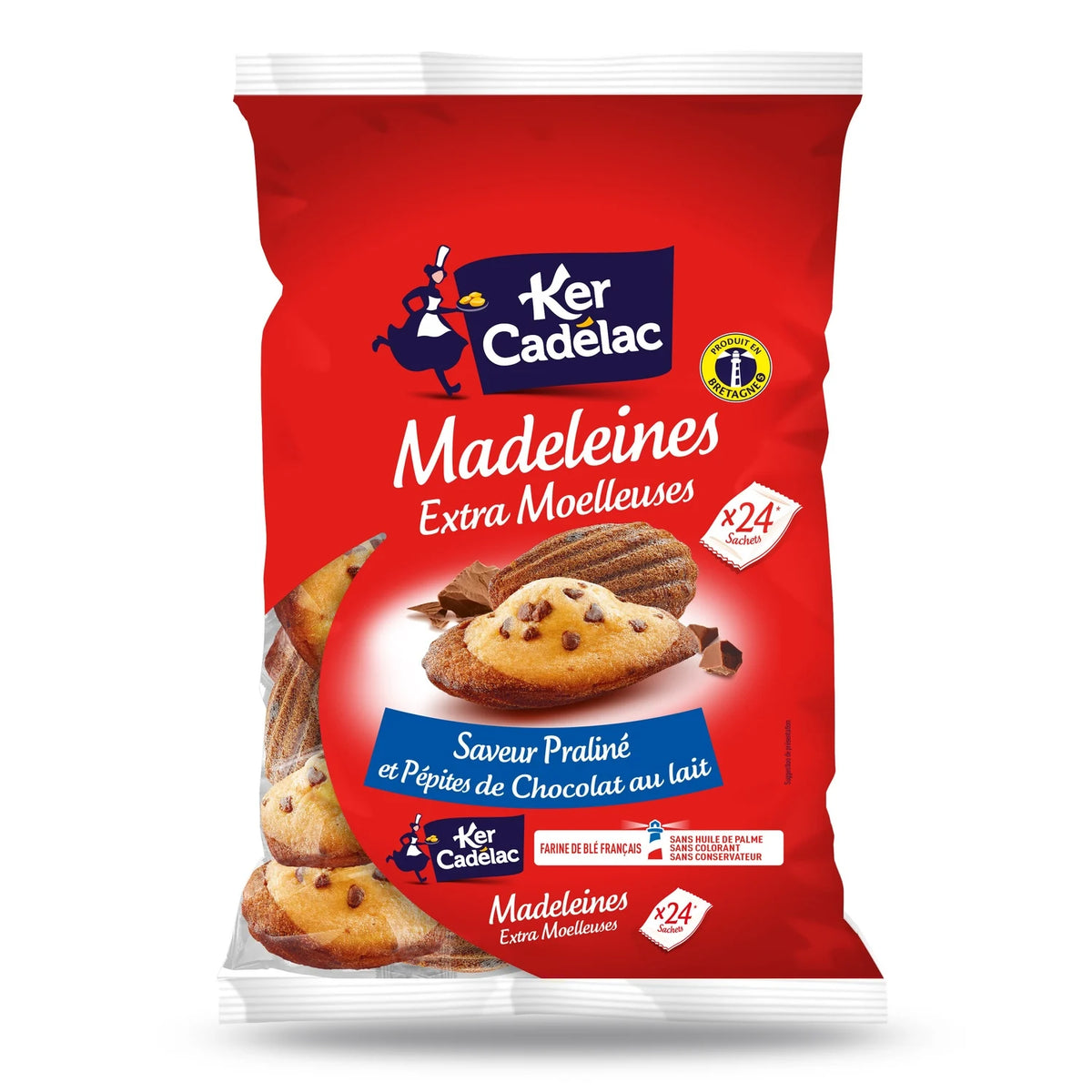 KER CADELAC Pralinen-Madeleines mit Milchschokoladenstückchen 528g*