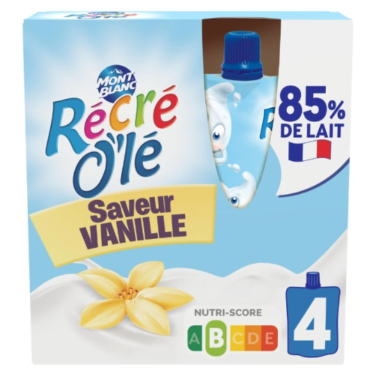 Postres lácteos MONT BLANC Récré O'lé sabor vainilla 4x85g
