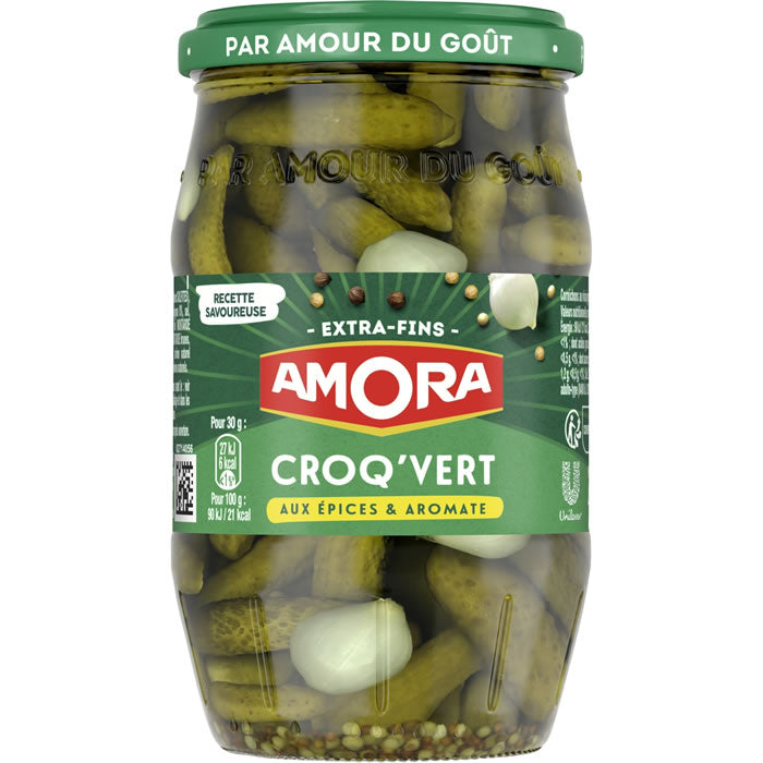 AMORA Cornichons 5 Gewürze & Kräuter extra fein 380g