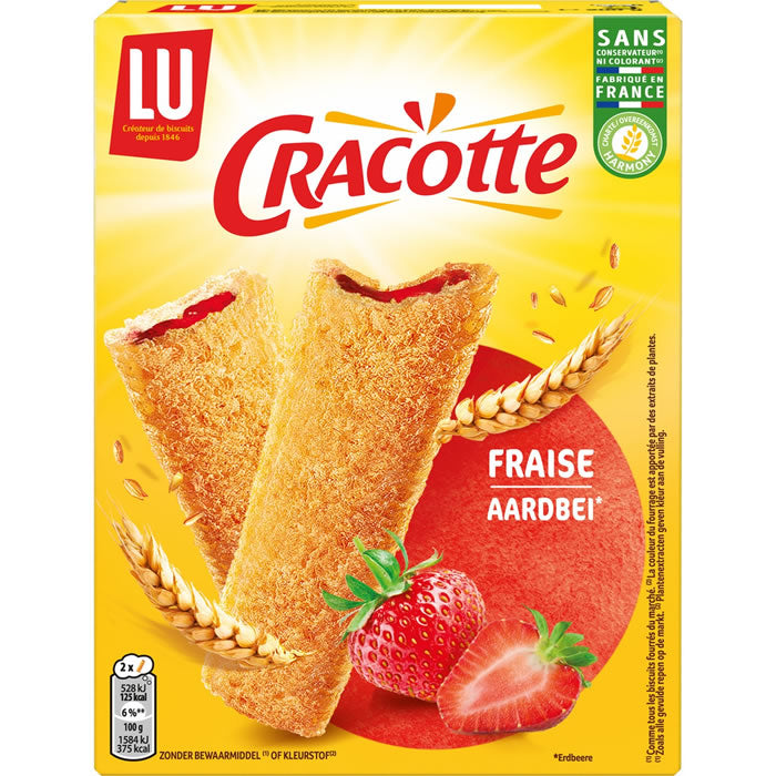 LU Cracotte – Bâtonnets céréales fourrés à la fraise 12 bâtonnets – 200g
