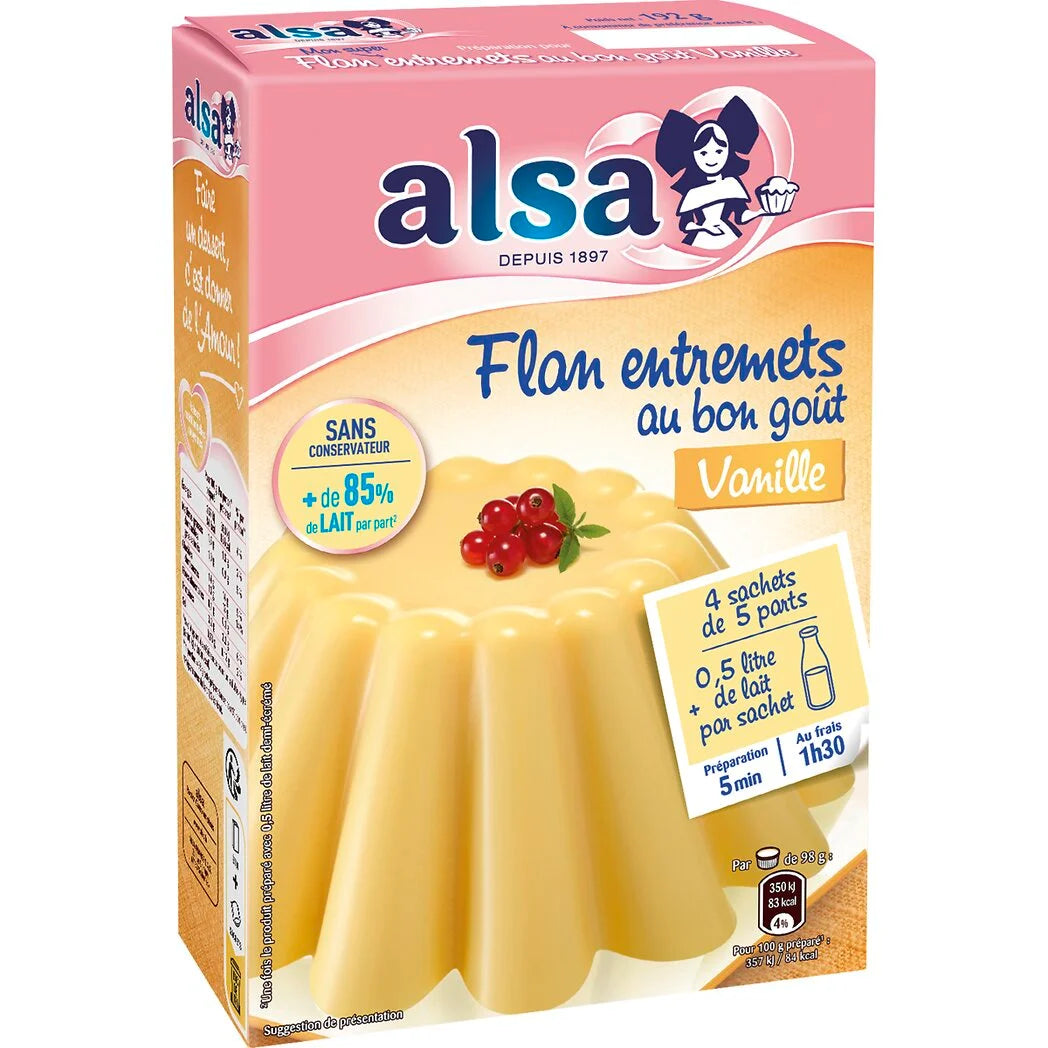 Preparado para flan ALSA con delicioso sabor a vainilla 192g