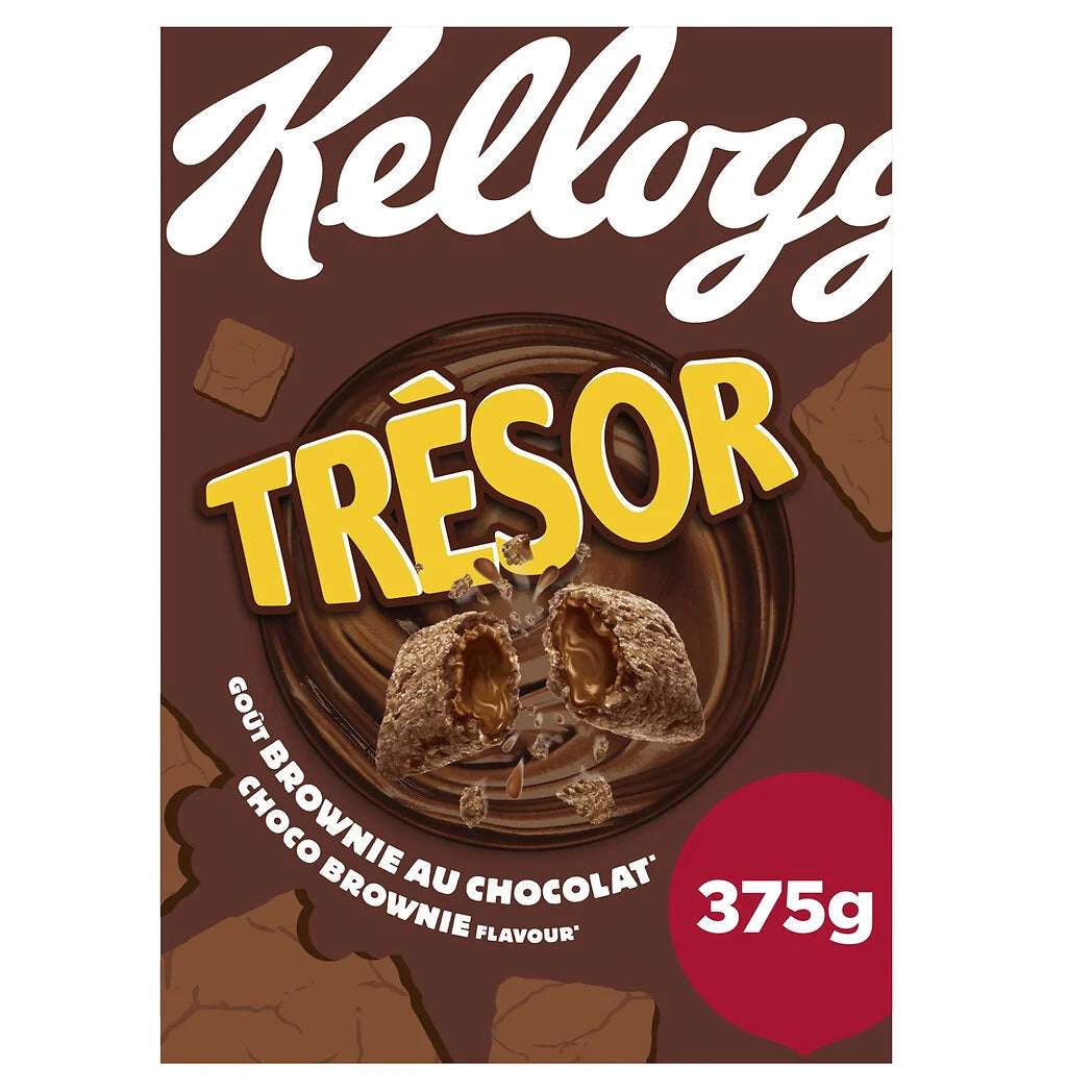 KELLOGG'S Trésor - Cereales rellenos sabor chocolate brownie 375g