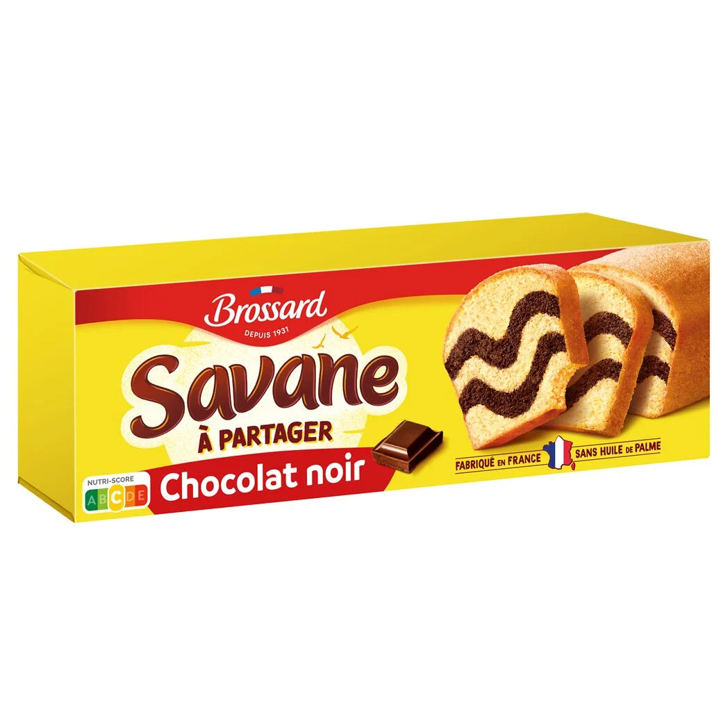 BROSSARD Savane gâteau marbré a partager chocolat noir 310g