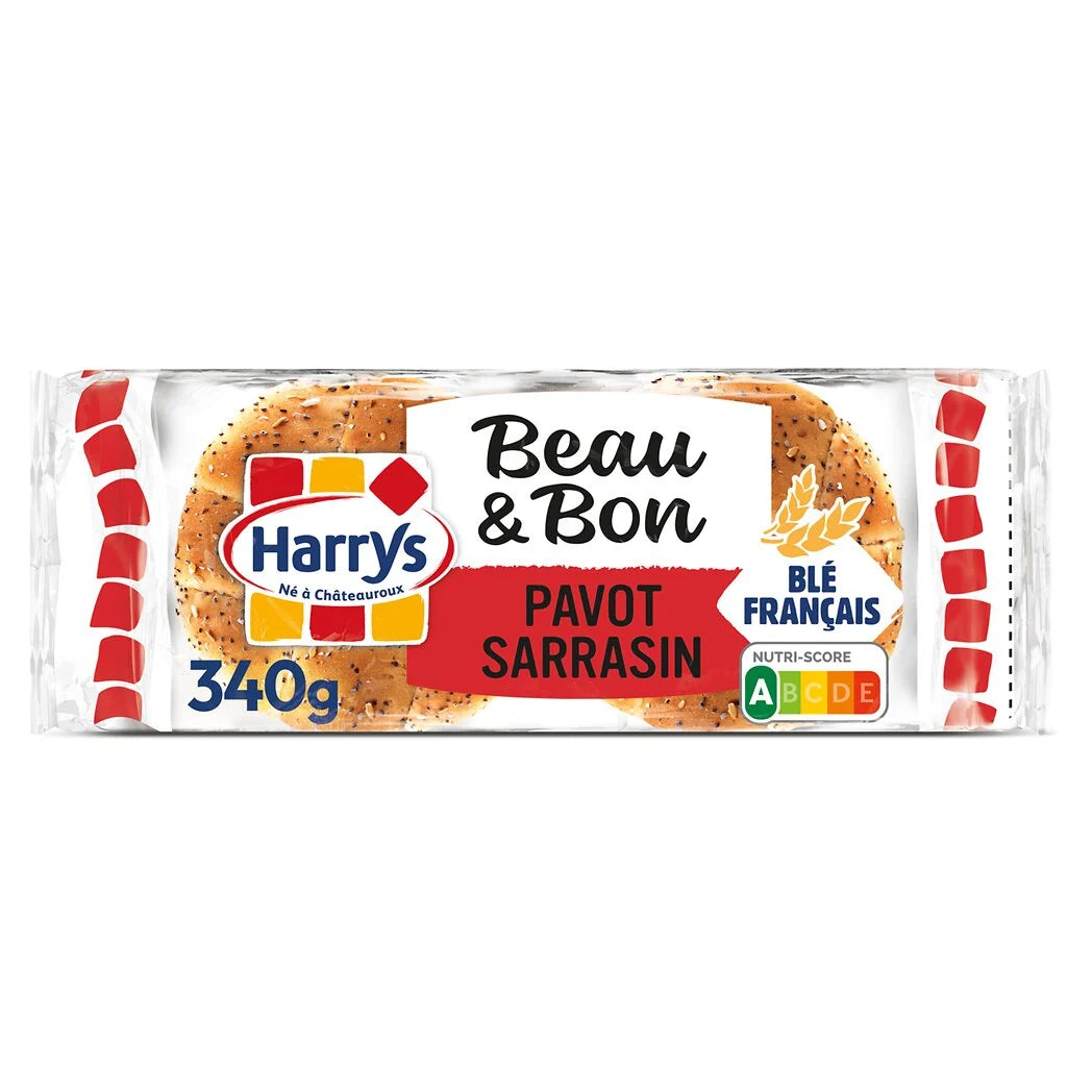 HARRYS bread burger pavot sarrasin - Beau & Bon x4 - 340g*