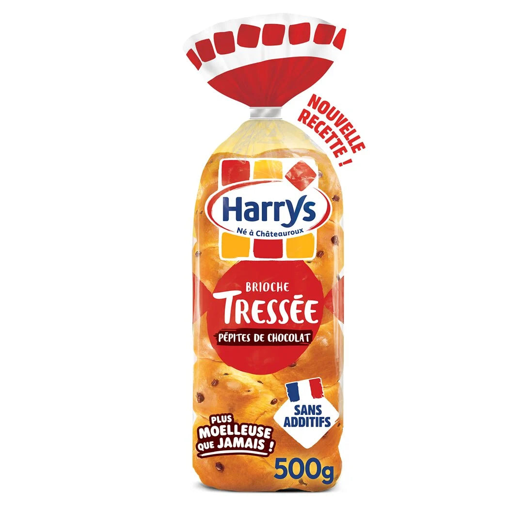 HARRYS braided brioche with chocolate chips 500g*
