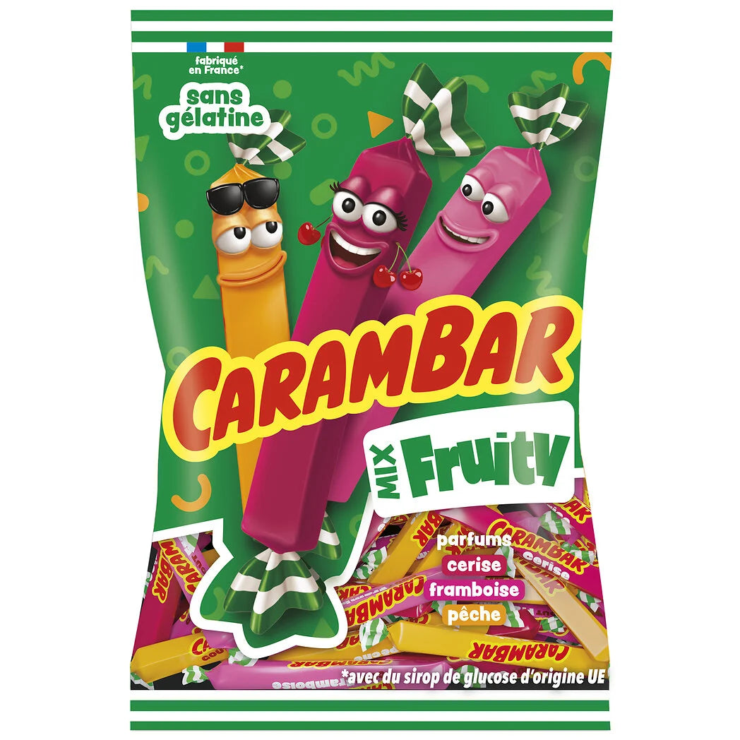 CARAMBAR Bonbons CaraFruity Kirsch-, Himbeer- oder Pfirsichgeschmack 380g
