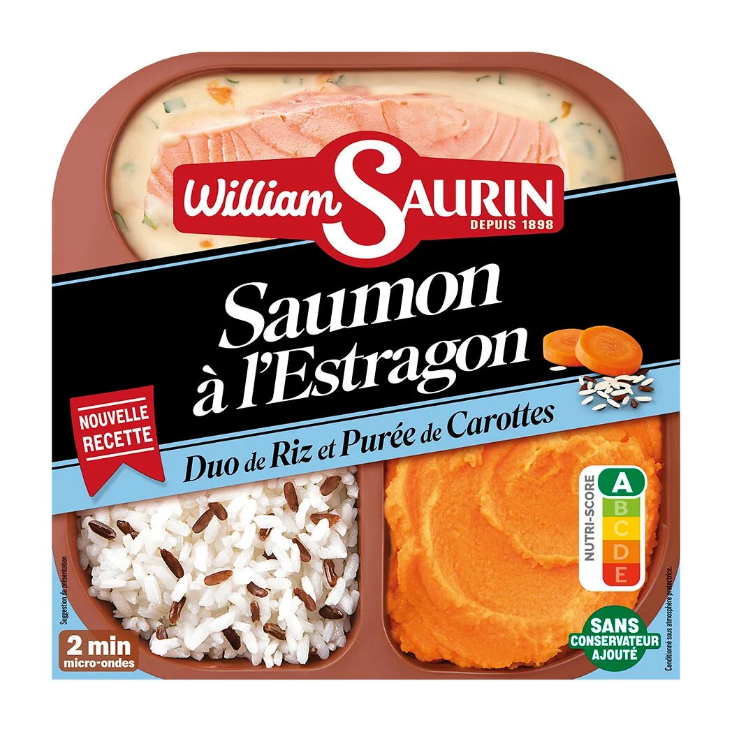 WILLIAM SAURIN salmon with rice duo and carrot mash 320g