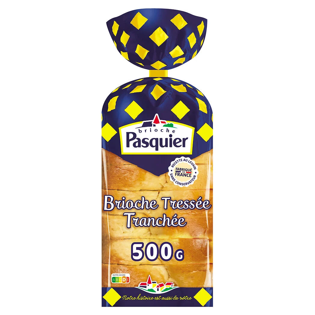 PASQUIER braided brioche with levain tranchée 500g*