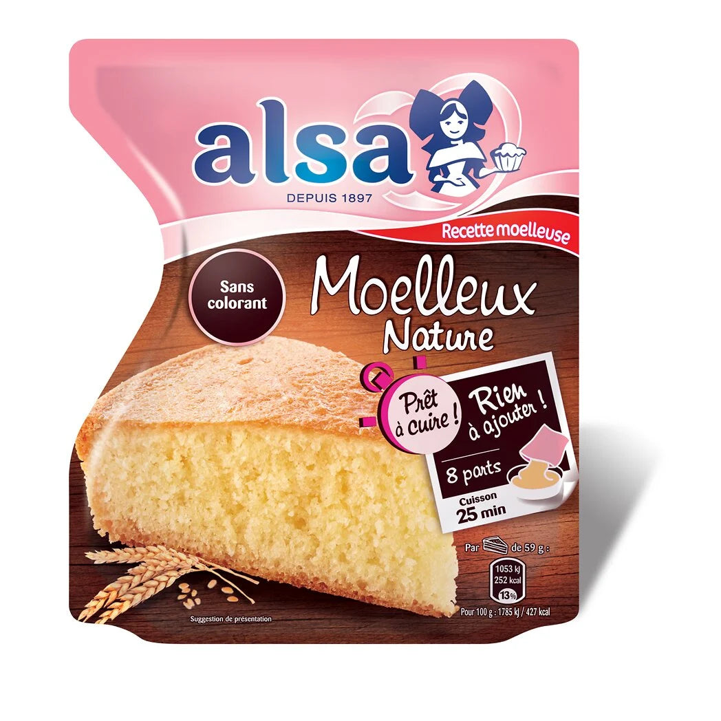 ALSA Préparation pour gâteau moelleux nature 500g