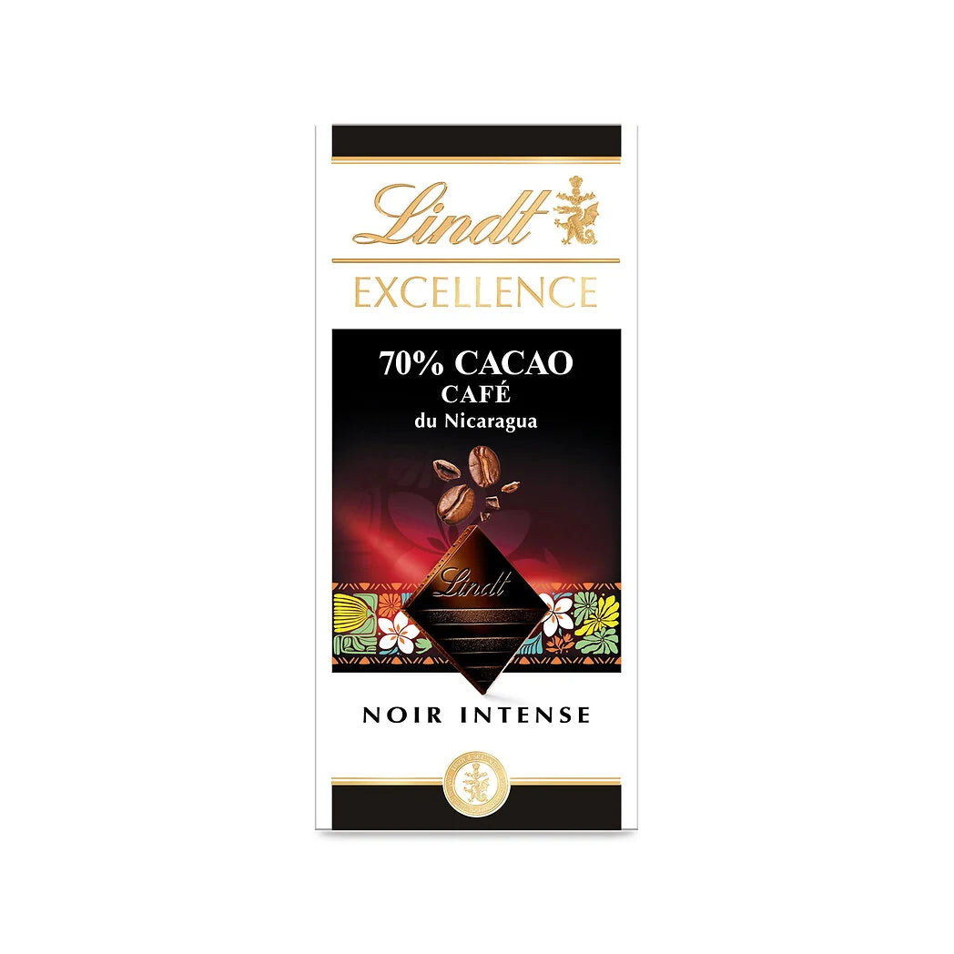 LINDT Intense 70% Dark Chocolate with Nicaraguan Coffee 100g
