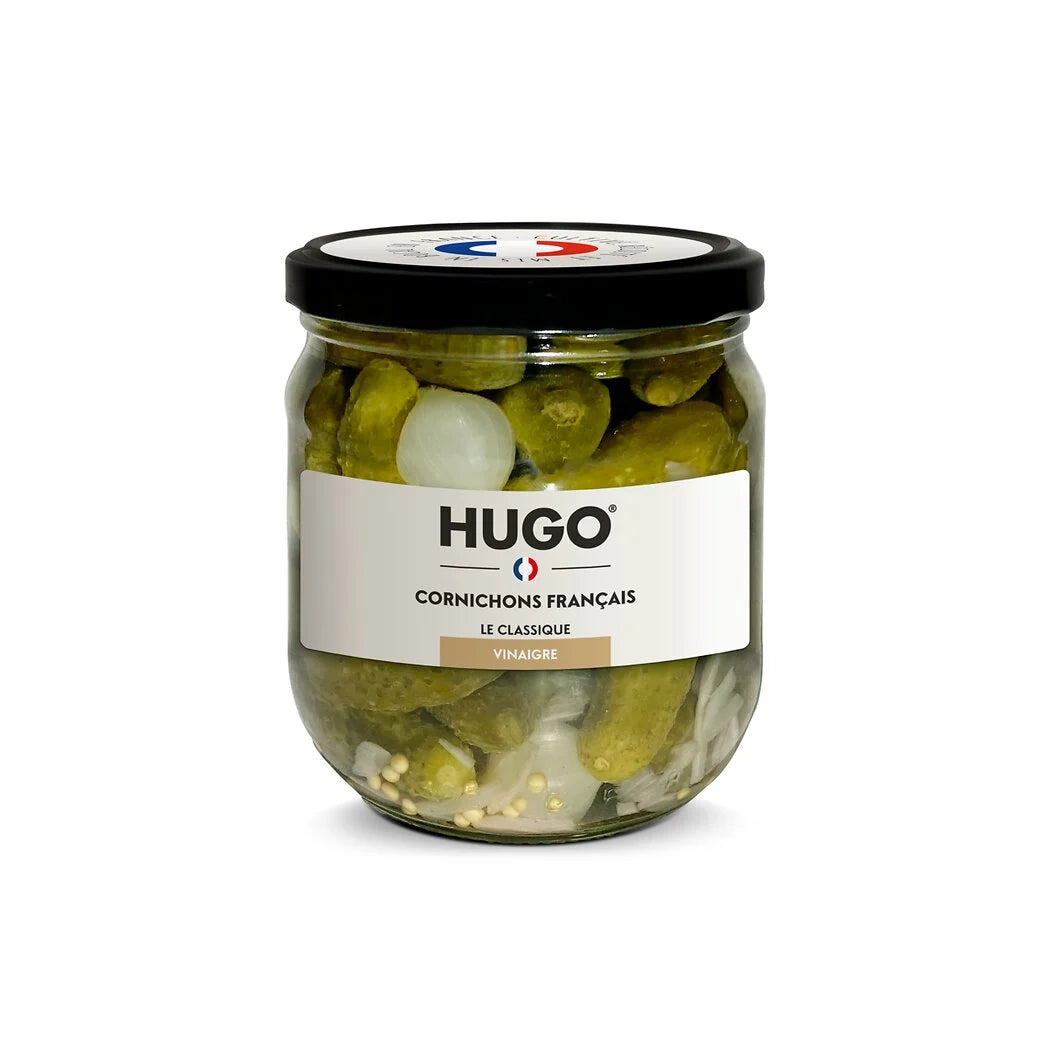 HUGO French Gherkins with Vinegar and Shallots 210g