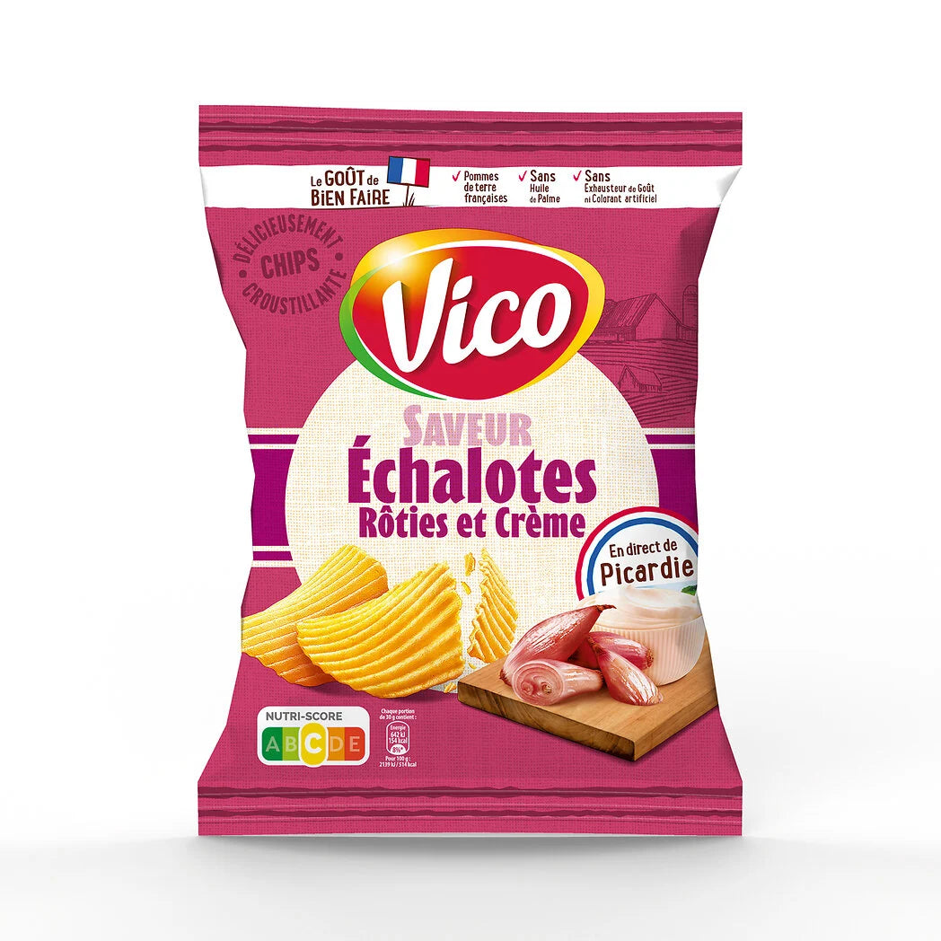 VICO ridged chips with roasted shallots and cream 120g