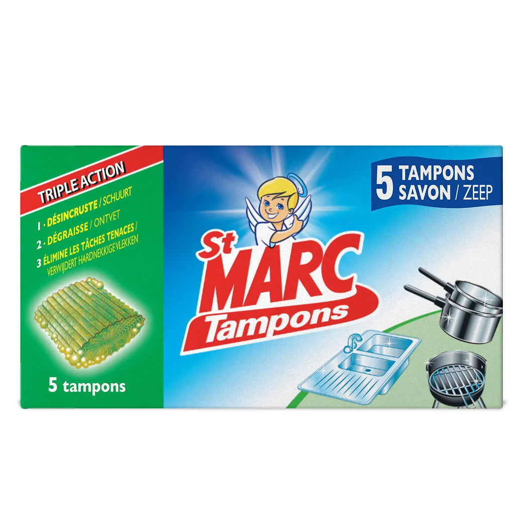 ST MARC Triple-Action Soap Scouring Pads (5 Pack)