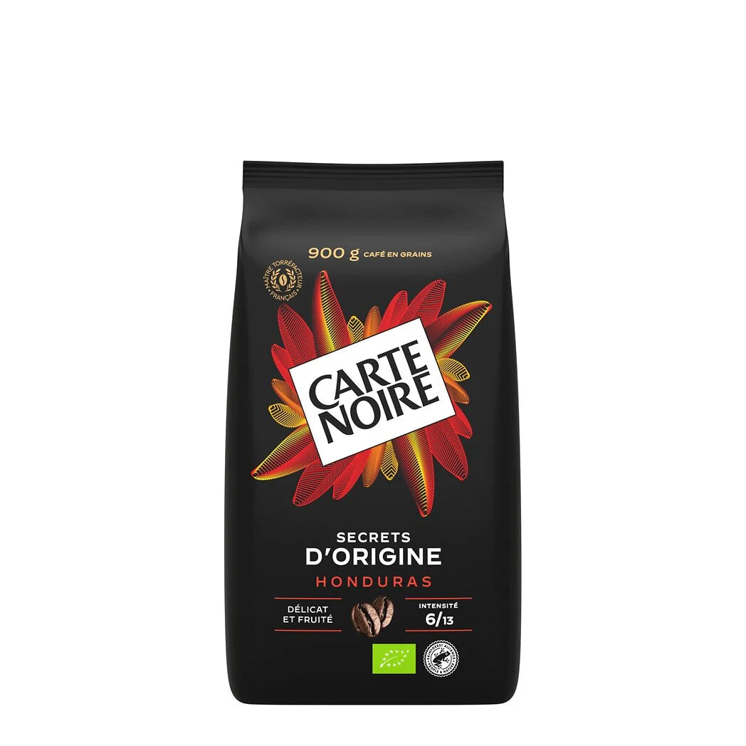 CARTE NOIRE Café en grains Honduras Pur Arabica BIO 900g