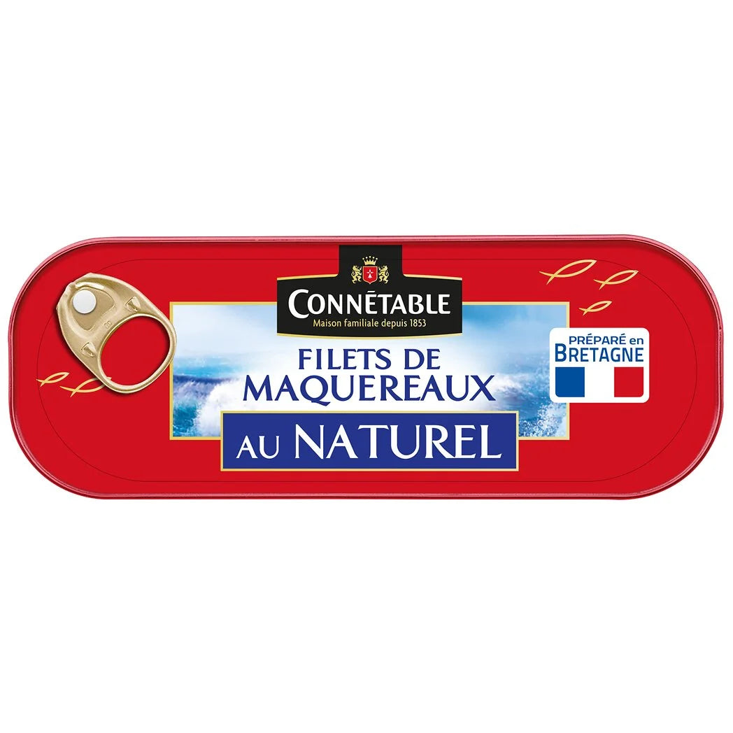 CONNETABLE mackerel fillets in natural brine 151g