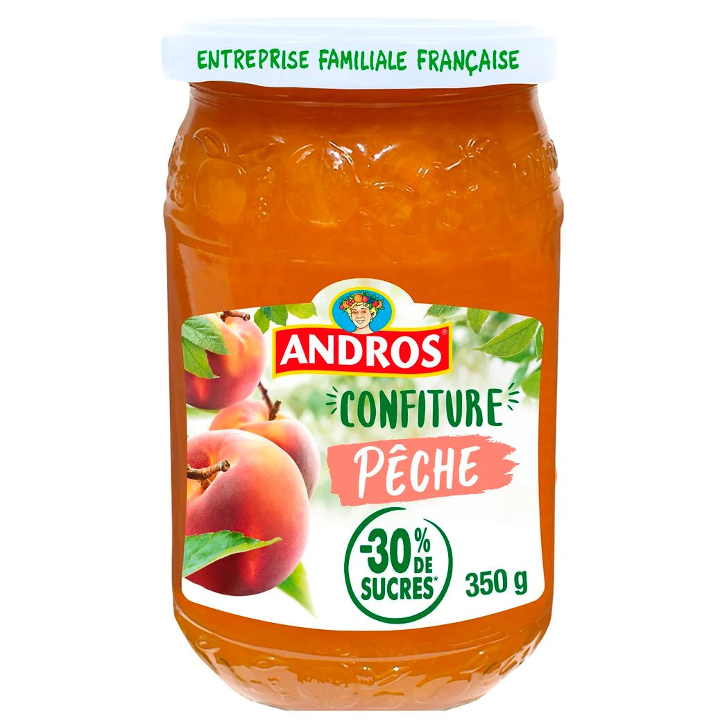 Mermelada de melocotón ligera ANDROS 350g