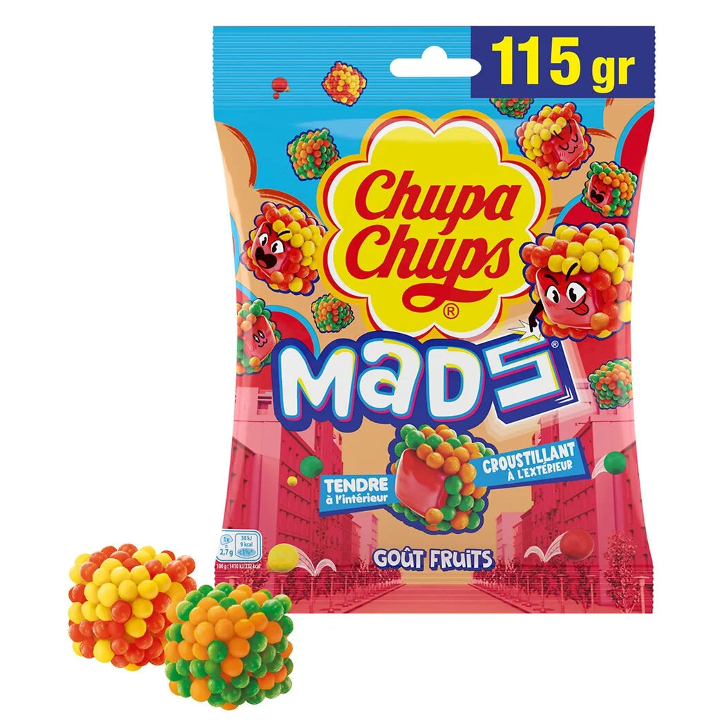 CHUPA CHUPS Fruchtgummi mit knackiger Hülle 115g