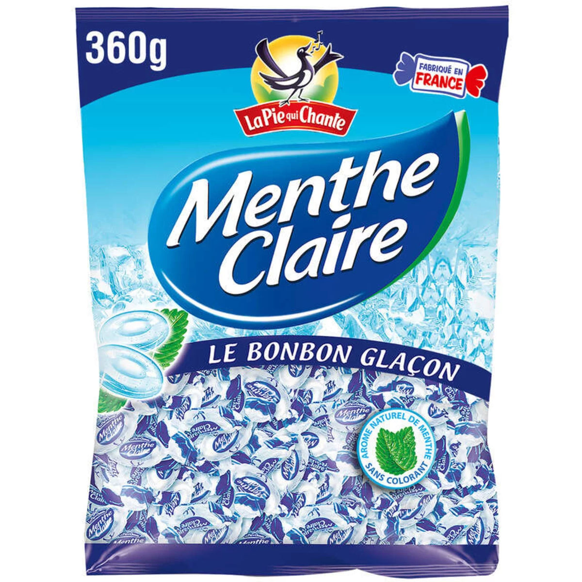 LA PIE QUI CHANTE Caramelos Menta Clara 360g
