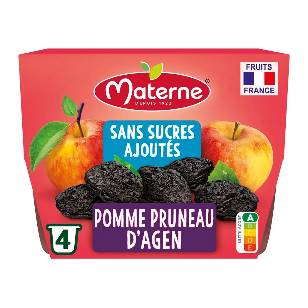 MATERNE No Added Sugars Apple Prune Puree 100g