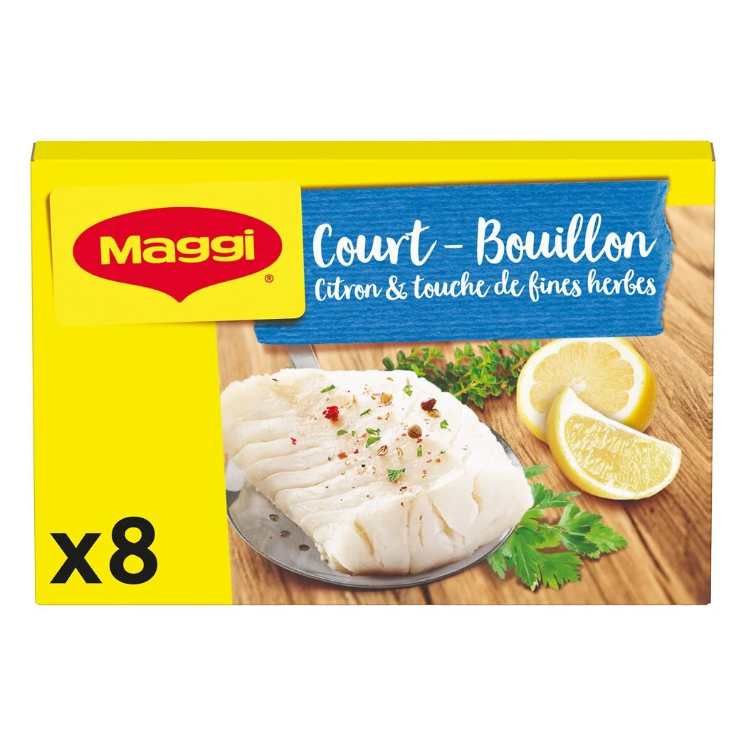 MAGGI Court Bouillon Cubes with Lemon and Fine Herbs x8 - 90g