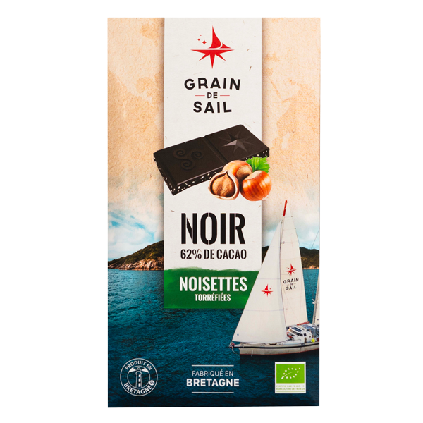 GRAIN DE SAIL Dark Chocolate with Roasted Hazelnuts 100g