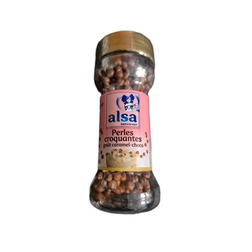 Perlas crujientes ALSA sabor caramelo-chocolate 50g