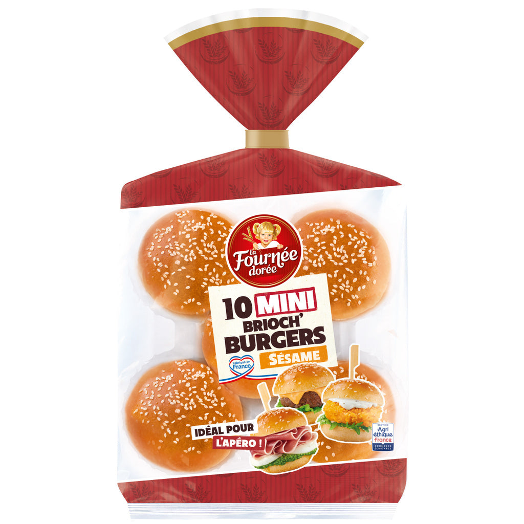 LA FOURNEE DOREE Mini Brioche Burger Brötchen Sesam 200g
