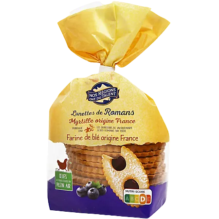 NOS RÉGIONS ONT DU TALENT Lunettes of Romans Blueberry – 350g