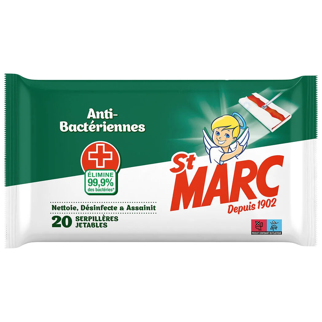 ST MARC Disposable Antibacterial Floor Wipes (20 Pack)
