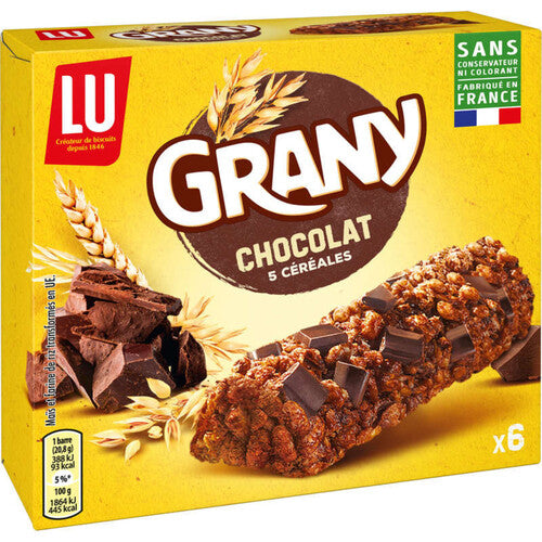 Barrette ai cereali e cioccolato GRANY 125g