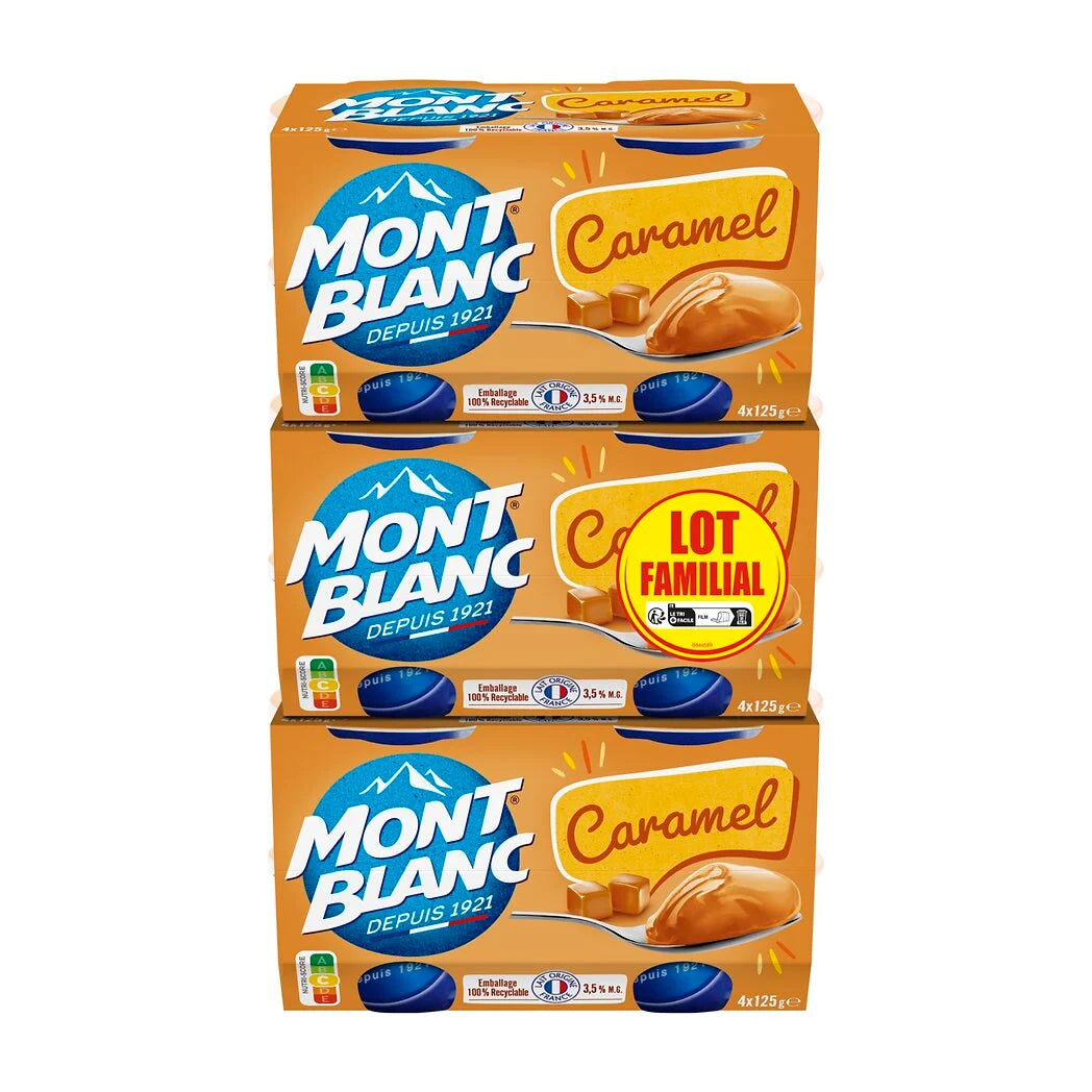 MONT BLANC Caramel Dessert Cream Family Pack 12x125g