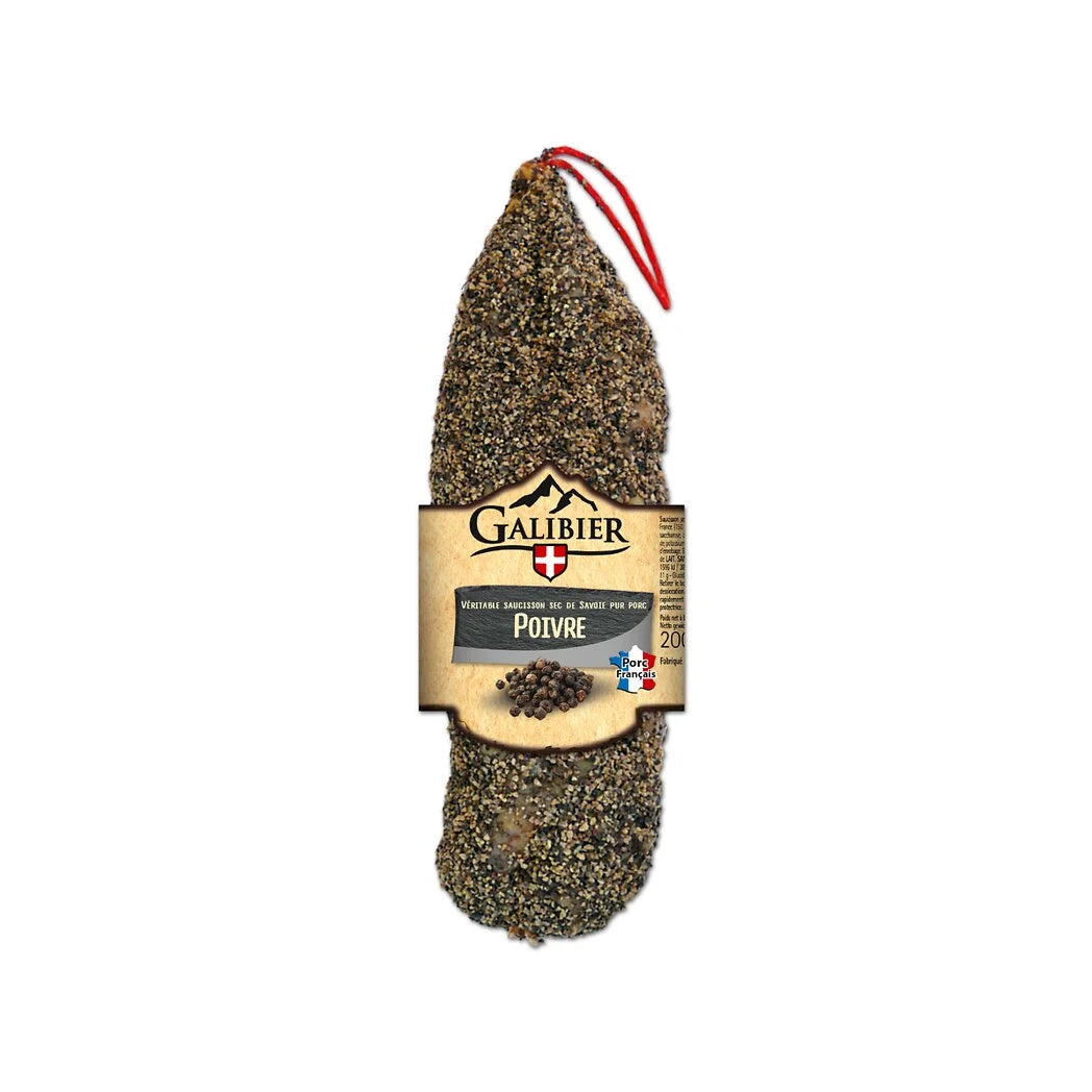 LE GALIBIER Dry Sausage with Pepper 145g