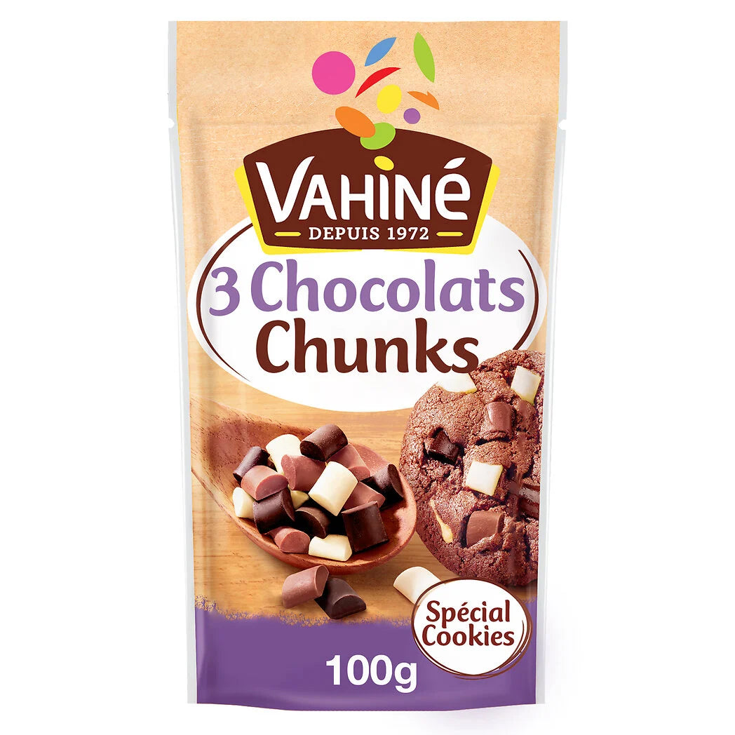 VAHINE Pépites Chunks 3 Schokoladen 100g