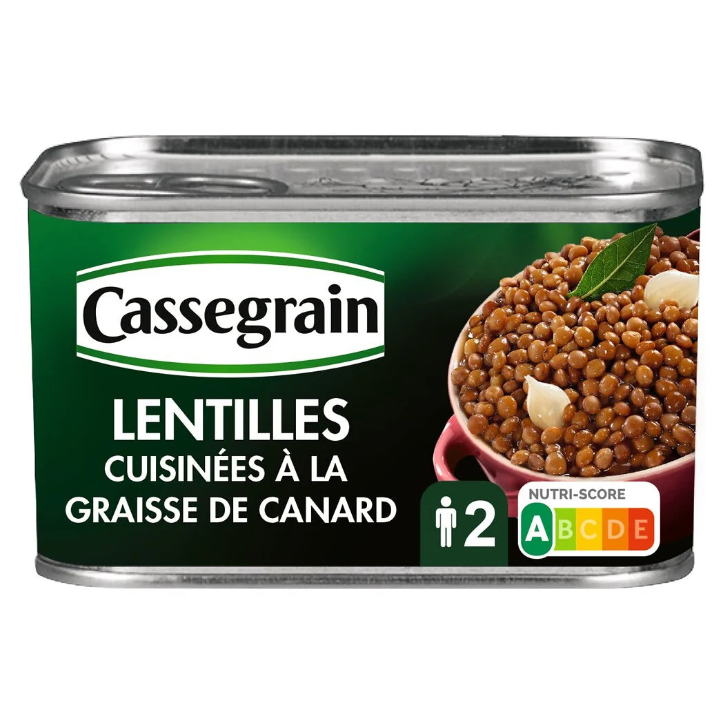Lentejas cocinadas al estilo del suroeste CASSEGRAIN 410g