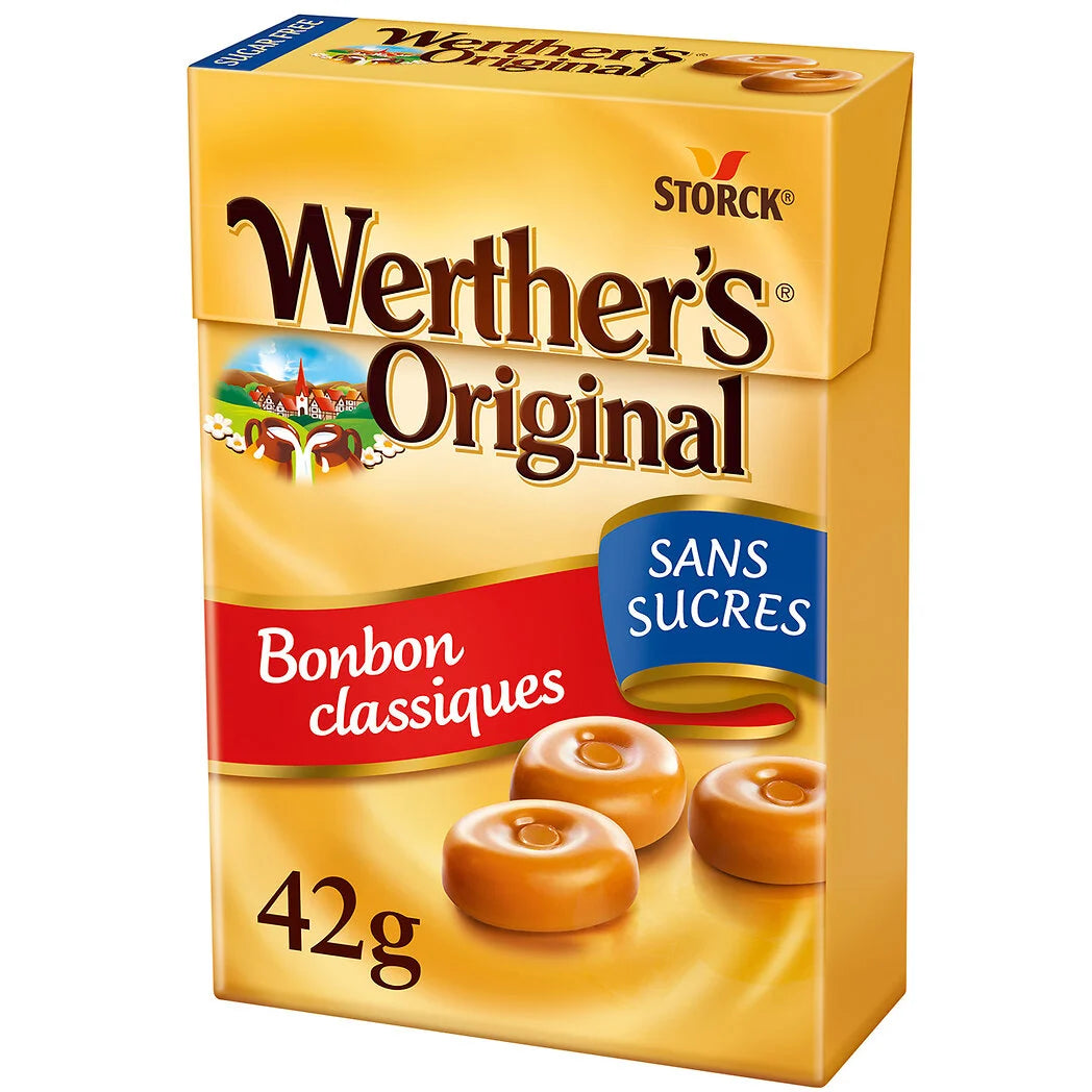 WERTHER'S ORIGINAL - Caramelos de nata sin azúcar 42g