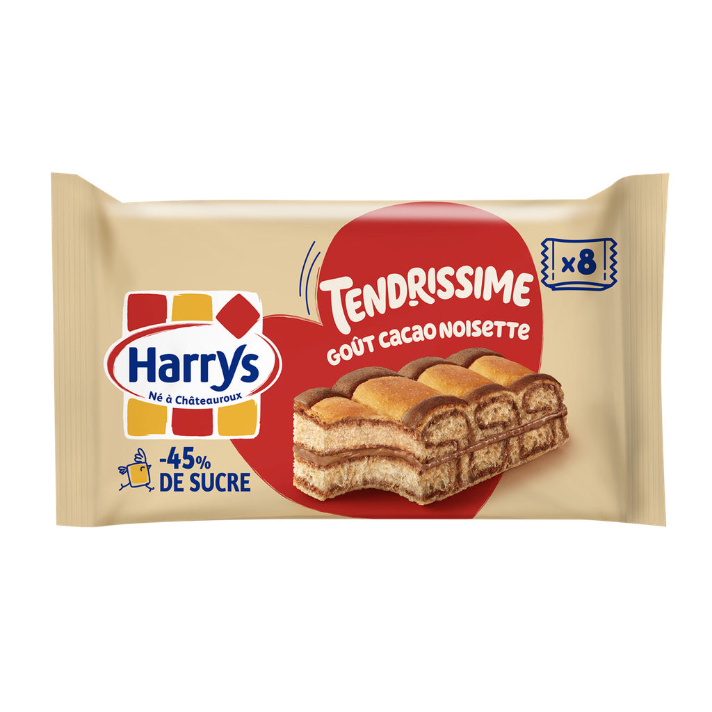 HARRYS Bolinhos de Cacau e Avelã - Super Macios x8 - 264g