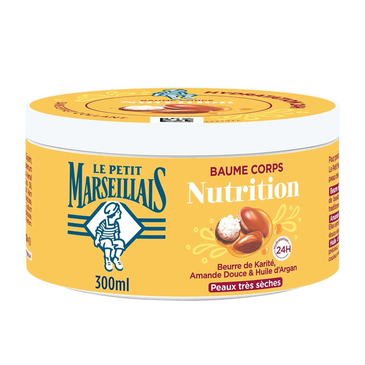 Bálsamo Corporal Nutritivo LE PETIT MARSEILLAIS Karité, Amêndoa Doce e Óleo de Argan 300ml
