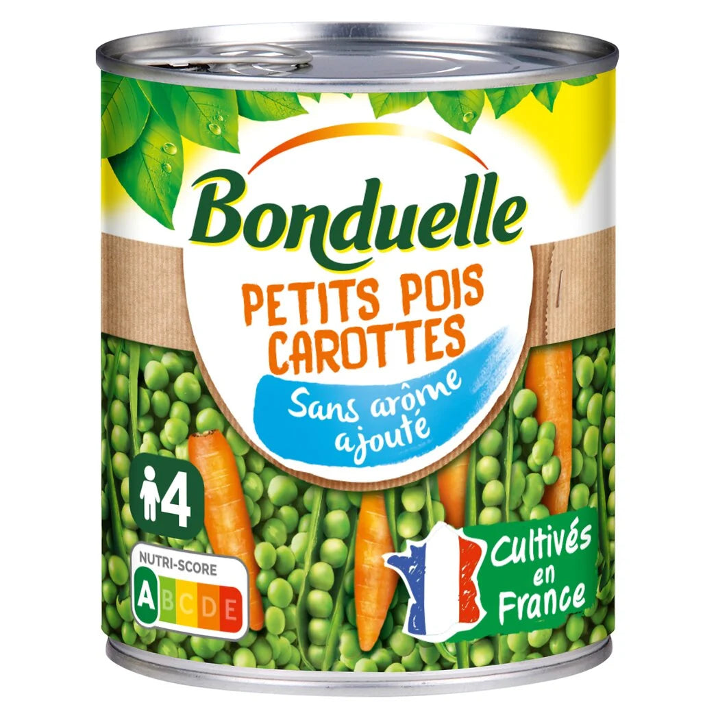 BONDUELLE Ervilhas e cenouras sem aromas adicionados 530g