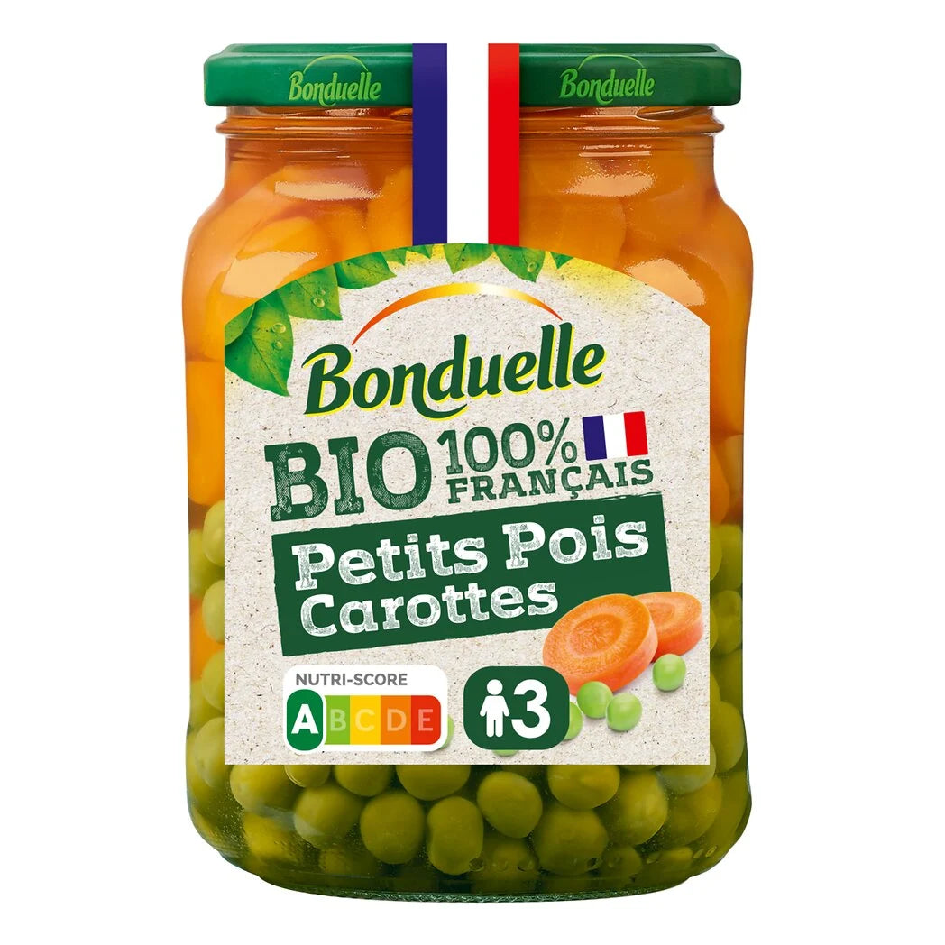 BONDUELLE Ervilhas e Cenouras ORGÂNICAS 360 g