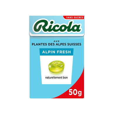 RICOLA Alpenfrische Zuckerfreie Bonbons mit Süßungsmitteln 50g