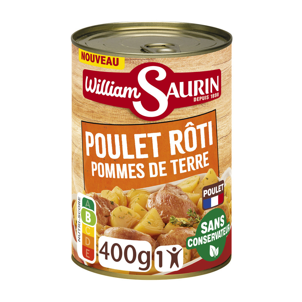 WILLIAM SAURIN Pollo asado con patatas y jugo de hierbas 400g