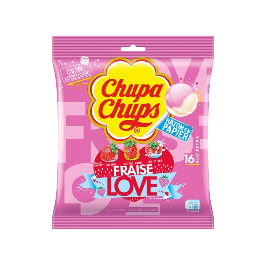 Pirulitos Chupa Chups Sabor Morango Love x16 - 192g