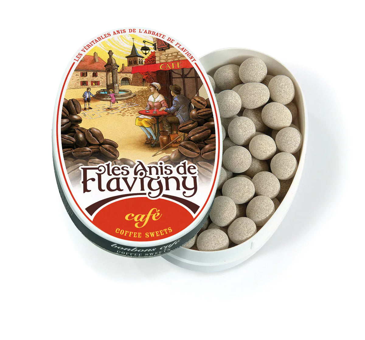 Boîte ovale ANIS DE FLAVIGNY – Bonbons au café 50g